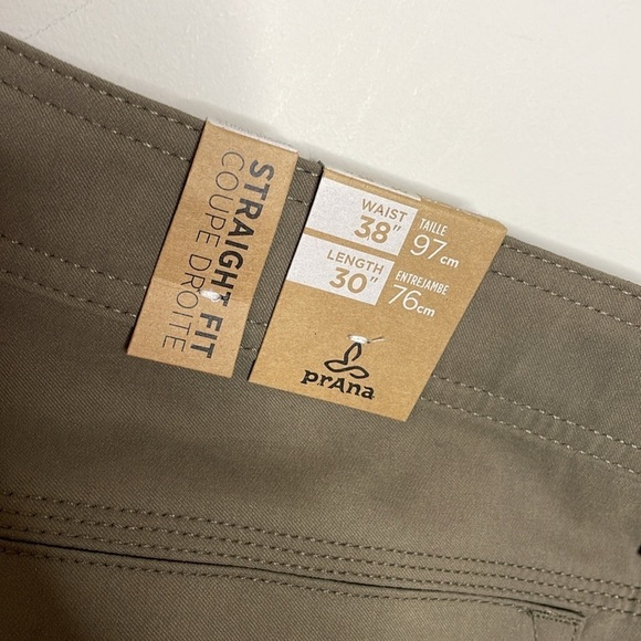 Prana | Men’s Stretch Zion Straight in Mud Size 38x30 NWT - Picture 7 of 9